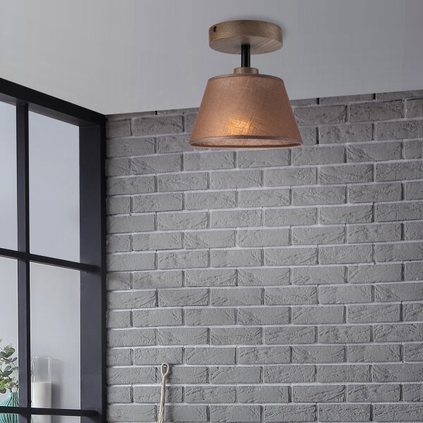 Brilagi - LED Prisadený luster ANTHONY 1xE14/60W/230V dub orech/hnedá