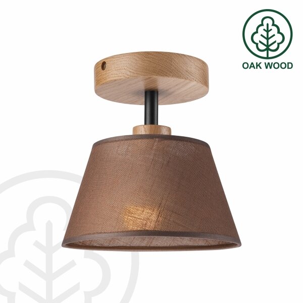 Brilagi - LED Prisadený luster ANTHONY 1xE14/60W/230V dub/hnedá