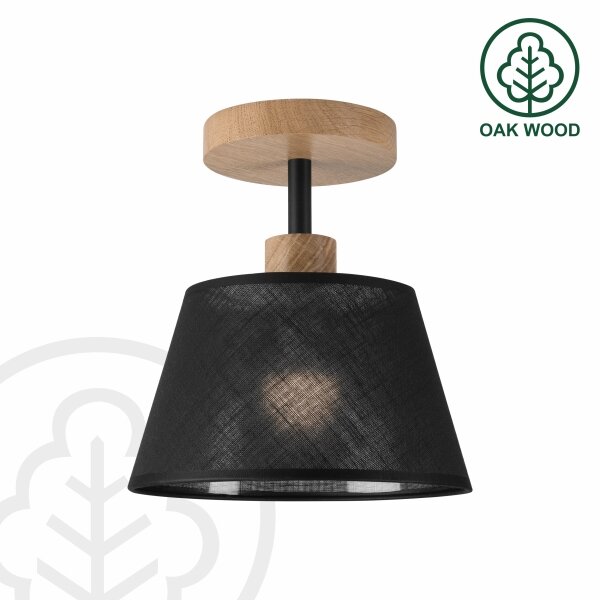 Brilagi - LED Prisadený luster ANTHONY 1xE14/60W/230V dub/čierna