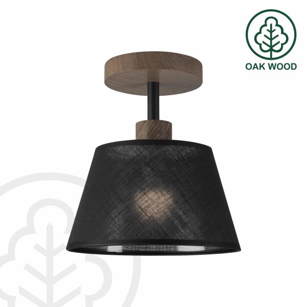Brilagi - LED Prisadený luster ANTHONY 1xE14/60W/230V dub orech/čierna