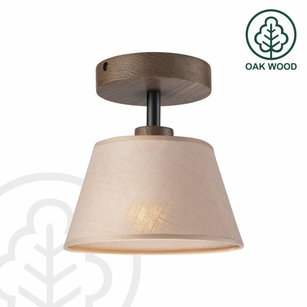 Brilagi - LED Prisadený luster ANTHONY 1xE14/60W/230V dub orech/béžová