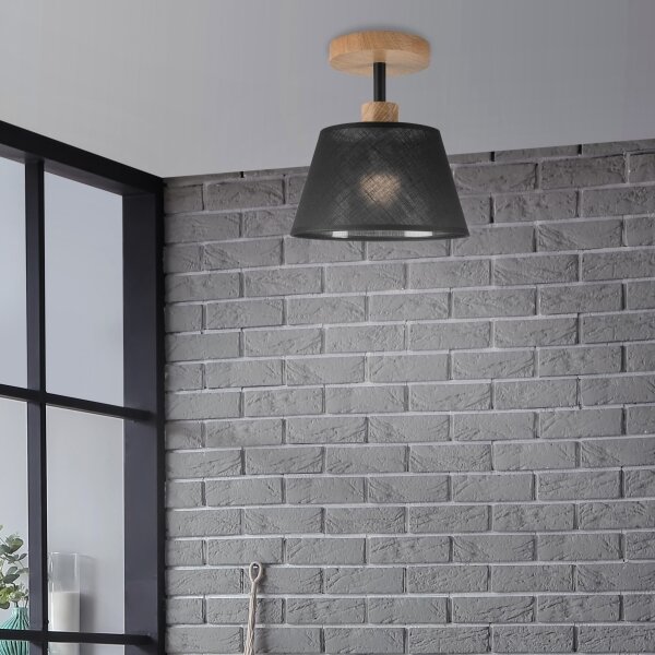 Brilagi - LED Prisadený luster ANTHONY 1xE14/60W/230V dub/čierna