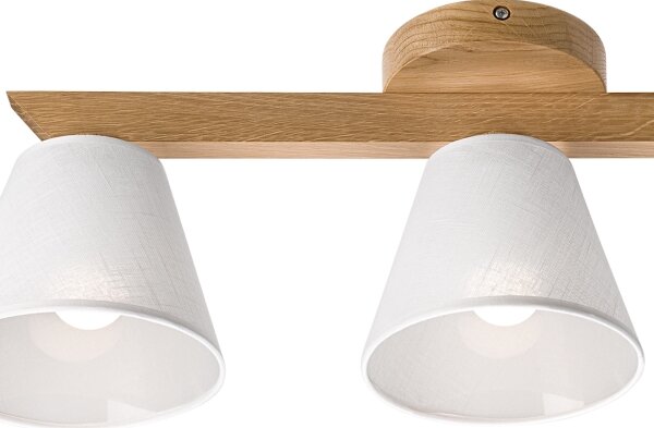 Brilagi - LED Prisadený luster ANTHONY 3xE14/40W/230V dub/biela