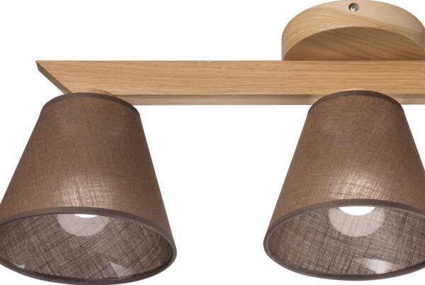 Brilagi - LED Prisadený luster ANTHONY 3xE14/40W/230V dub/hnedá