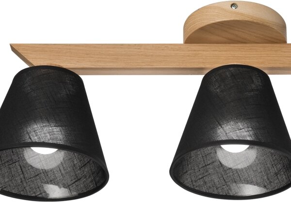 Brilagi - LED Prisadený luster ANTHONY 3xE14/40W/230V dub/čierna