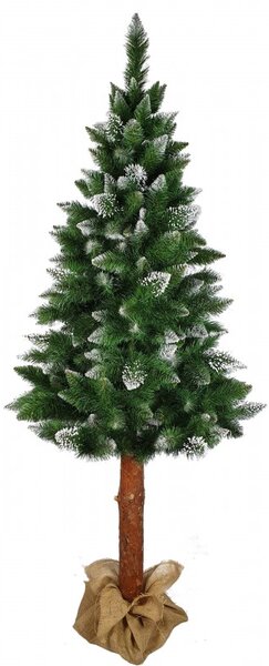 Umelý vianočný stromček Denver s kmeňom 160cm - zasnežený efekt