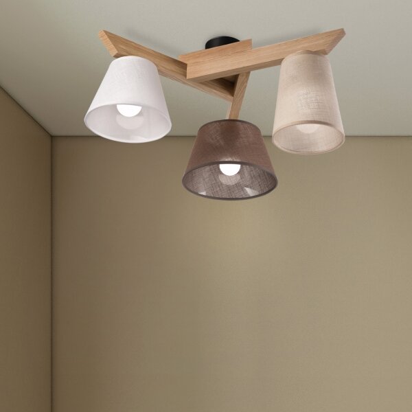 Brilagi - LED Prisadený luster ANTHONY 3xE14/40W/230V dub