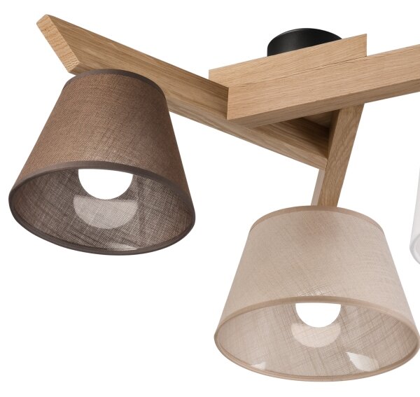 Brilagi - LED Prisadený luster ANTHONY 3xE14/40W/230V dub