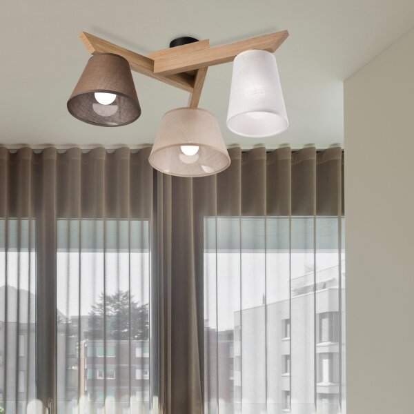 Brilagi - LED Prisadený luster ANTHONY 3xE14/40W/230V dub
