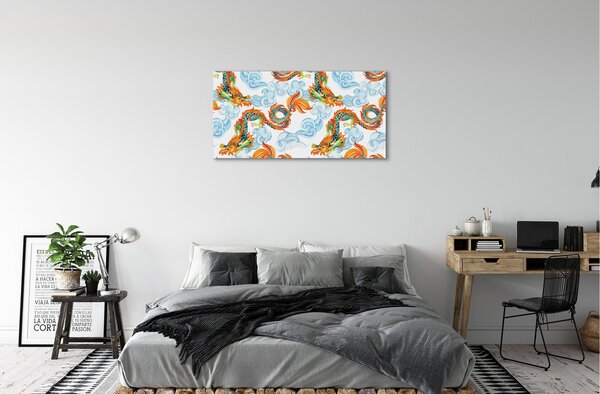 Obraz canvas Japonské farebné drakmi 100x50 cm