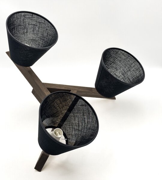 Brilagi - LED Prisadený luster ANTHONY 3xE14/40W/230V dub orech/čierna