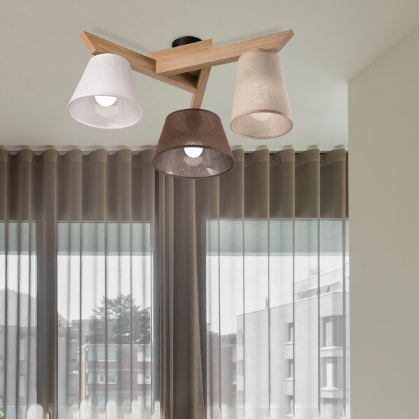 Brilagi - LED Prisadený luster ANTHONY 3xE14/40W/230V dub