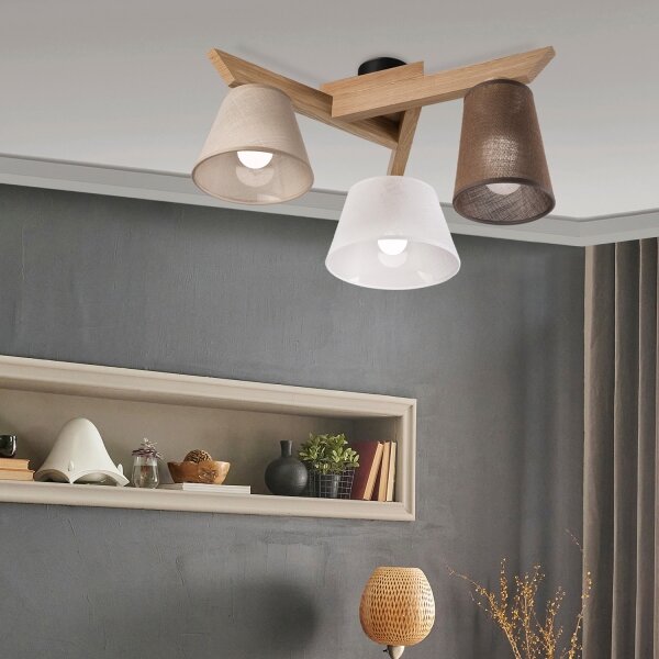 Brilagi - LED Prisadený luster ANTHONY 3xE14/40W/230V dub