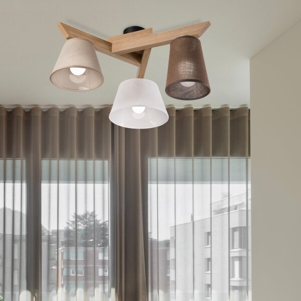 Brilagi - LED Prisadený luster ANTHONY 3xE14/40W/230V dub