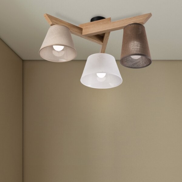 Brilagi - LED Prisadený luster ANTHONY 3xE14/40W/230V dub