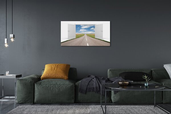 Obraz na plátne Poľná cesta 3d dvere 100x50 cm