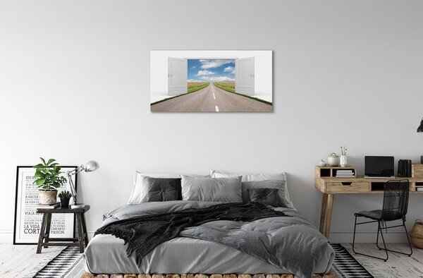 Obraz na plátne Poľná cesta 3d dvere 100x50 cm