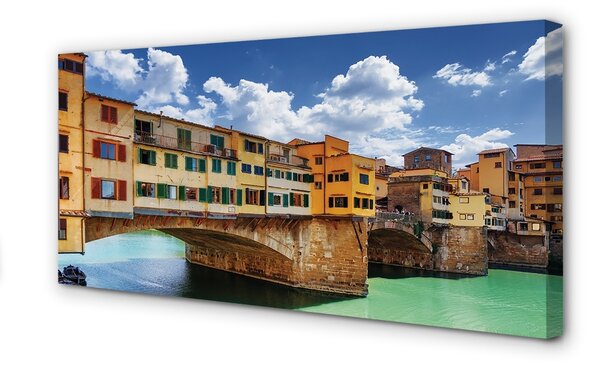 Obraz na plátne Italy River Mosty budovy 100x50 cm