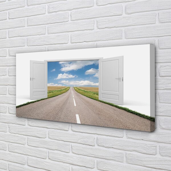 Obraz na plátne Poľná cesta 3d dvere 100x50 cm