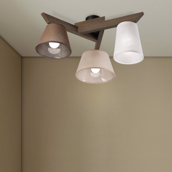 Brilagi - LED Prisadený luster ANTHONY 3xE14/40W/230V dub orech