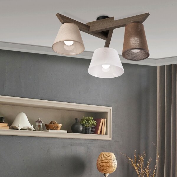 Brilagi - LED Prisadený luster ANTHONY 3xE14/40W/230V dub orech