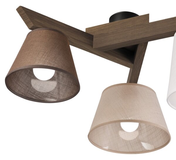 Brilagi - LED Prisadený luster ANTHONY 3xE14/40W/230V dub orech