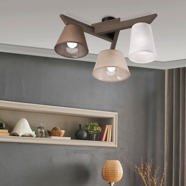 Brilagi - LED Prisadený luster ANTHONY 3xE14/40W/230V dub orech