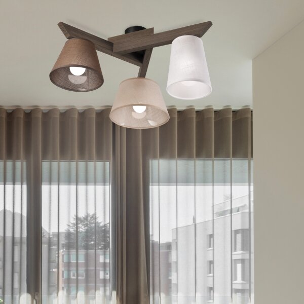 Brilagi - LED Prisadený luster ANTHONY 3xE14/40W/230V dub orech