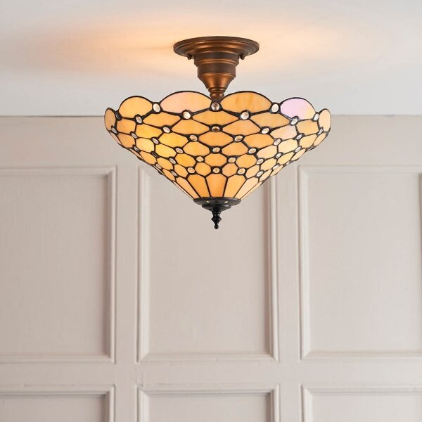Endon 64300 - Prisadený luster Tiffany PEARL 3xE27/60W/230V pr. 37 cm