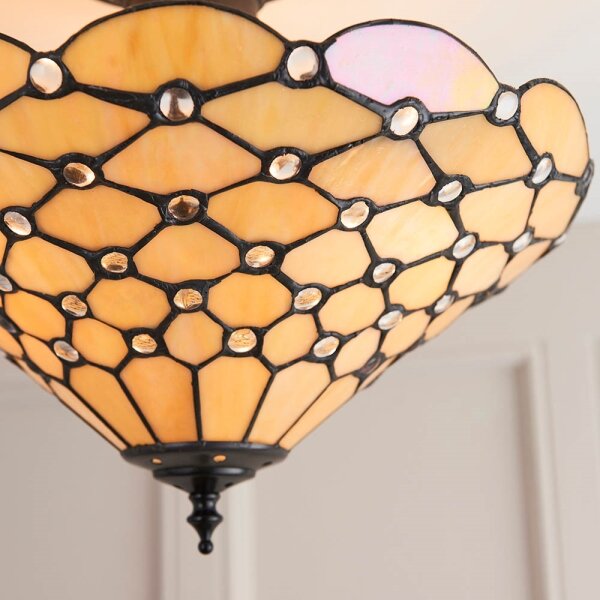 Endon 64300 - Prisadený luster Tiffany PEARL 3xE27/60W/230V pr. 37 cm