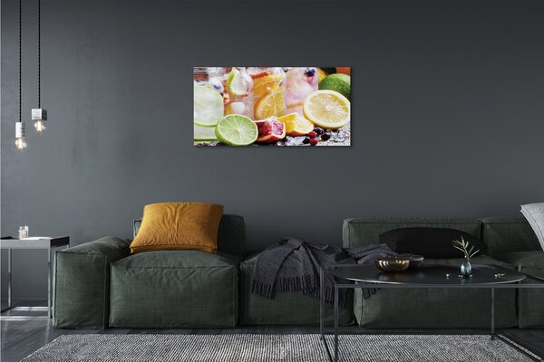 Obraz canvas Poháre ovocný kokteil ľadu 100x50 cm