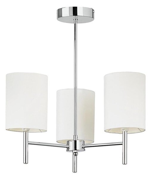 Endon 56642 - Luster na tyči BRIO 3xE14/40W/230V lesklý chróm/biela