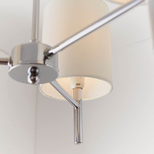 Endon 56642 - Luster na tyči BRIO 3xE14/40W/230V lesklý chróm/biela