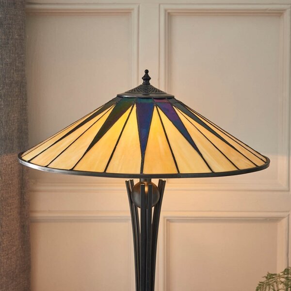 Endon 64045 - Stolová lampa Tiffany DARK STAR, 2xE27/60W/230V, priemer 49 cm
