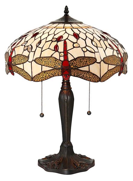 Endon 64085 - Stolná lampa Tiffany DRAGONFLY 2xE27/60W/230V pr. 41 cm