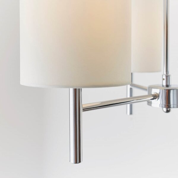 Endon 56642 - Luster na tyči BRIO 3xE14/40W/230V lesklý chróm/biela