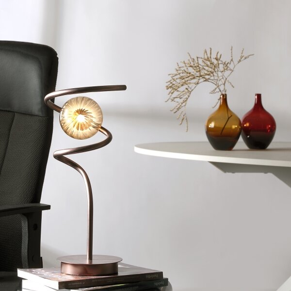 ONLI - Stolná lampa FRIDA 1xG9/10W/230V 42 cm medená