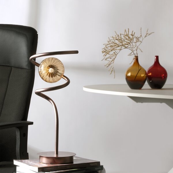 ONLI - Stolná lampa FRIDA 1xG9/10W/230V 42 cm medená