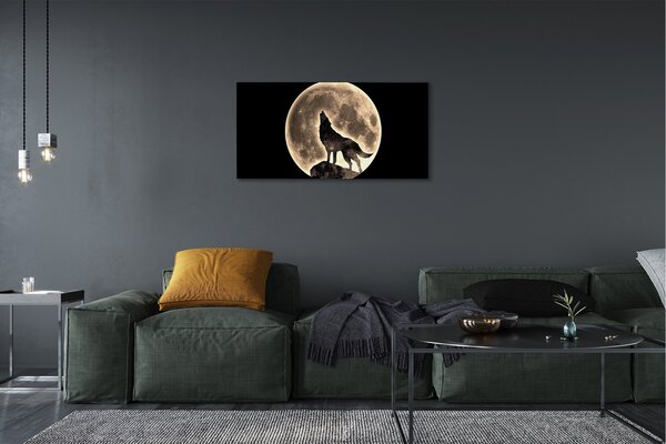Obraz na plátne wolf moon 100x50 cm