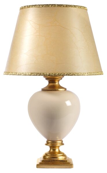 ONLI - Stolná lampa AMADEUS 1xE27/15W/230V 72 cm béžová/zlatá