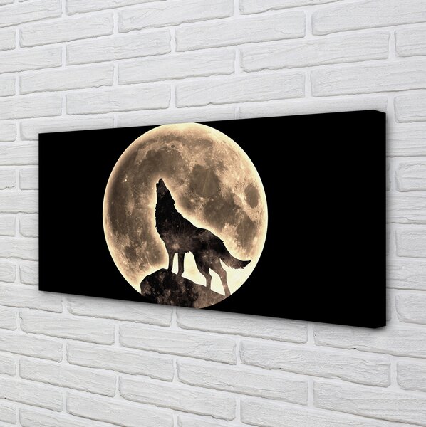 Obraz na plátne wolf moon 100x50 cm