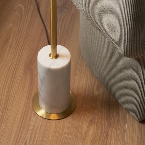 Endon 114208 - Stojacia lampa BERTOIA 1xE27/10W/230V mosadz