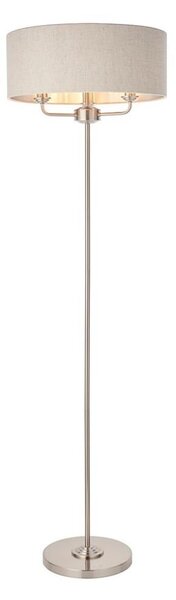 Endon 94359 - Stojacia lampa HIGHCLERE 3xE14/40W/230V béžová/lesklý chróm