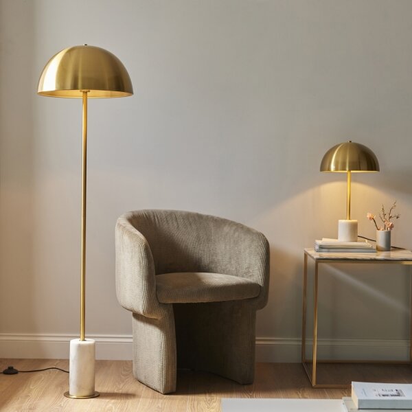 Endon 114208 - Stojacia lampa BERTOIA 1xE27/10W/230V mosadz