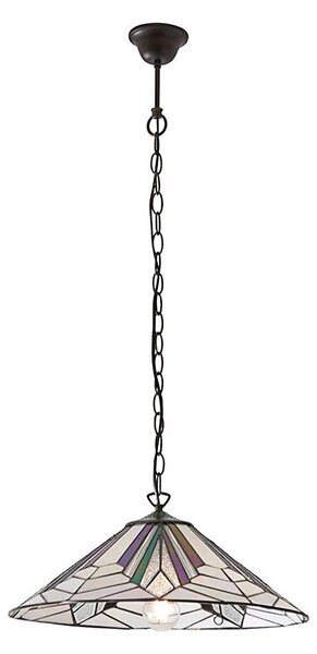 Endon 63938 - Luster na reťazi Tiffany ASTORIA 1xE27/60W/230V pr. 48 cm