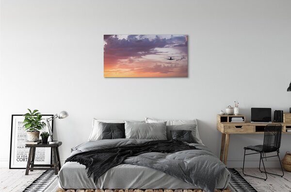 Obraz canvas Zamračené oblohy ľahké lietadlá 100x50 cm
