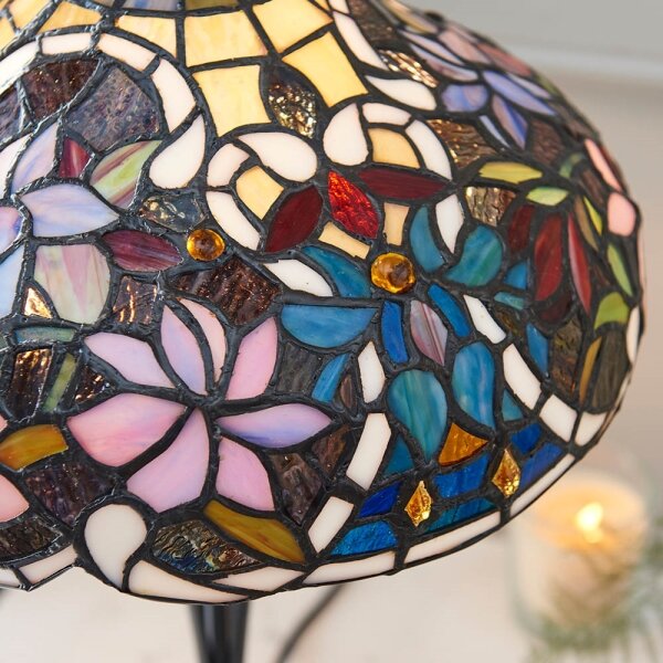 Endon 64327 - Stolová lampa Tiffany SULLIVAN 2xE14/40W/230V pr. 30 cm