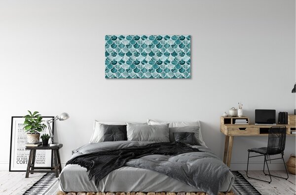 Obraz canvas vzor ryby stupnice 100x50 cm