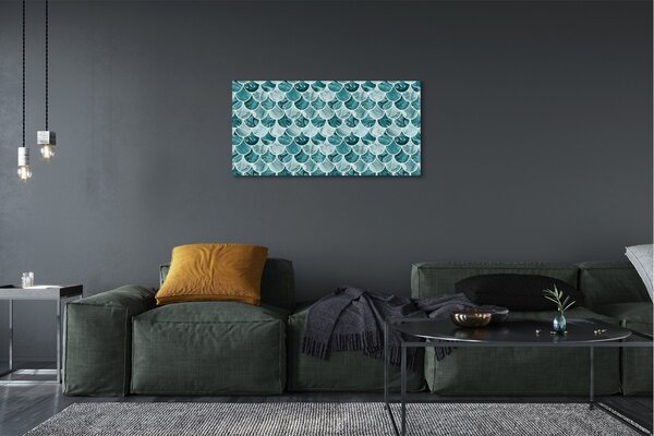 Obraz canvas vzor ryby stupnice 100x50 cm