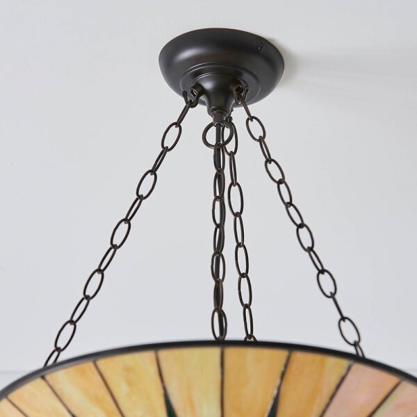 Endon 70754 - Luster na reťazi Tiffany DARK STAR 3xE27/60W/230V pr. 49 cm